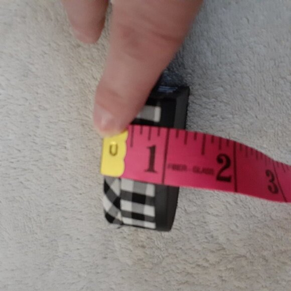 Bar III Women's Size 9W Black & White Gingham Preppy Double Strap Slide Sandals - Picture 10 of 11